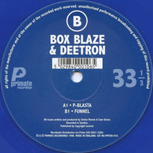 Load image into Gallery viewer, Box Blaze & Deetron : P-Blasta / Funnel (10", Blu)