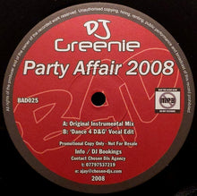 Load image into Gallery viewer, DJ Greenie : Party Affair 2008 (12", Promo)