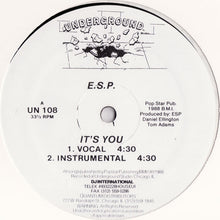 Load image into Gallery viewer, E.S.P. : It's You (12", RE)