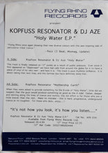 Load image into Gallery viewer, Kopfuss Resonator & DJ Aze : Holy Water EP (12", EP, W/Lbl)