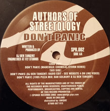 Load image into Gallery viewer, Authors Of Streetology : Don't Panic! (12")
