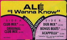 Load image into Gallery viewer, Alé : I Wanna Know (12")