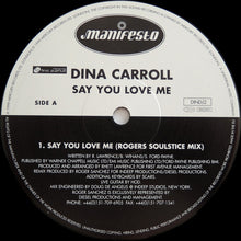 Load image into Gallery viewer, Dina Carroll : Say You Love Me (12", Promo)