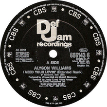 Load image into Gallery viewer, Alyson Williams : I Need Your Lovin' (Extended Remix) (12")