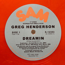 Load image into Gallery viewer, Greg Henderson : Dreamin (12", EP, Single, RE, RM, RP, Ora)