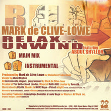 Load image into Gallery viewer, Mark De Clive-Lowe Featuring Abdul Shyllon : Relax... Unwind (12")