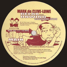 Load image into Gallery viewer, Mark De Clive-Lowe Featuring Abdul Shyllon : Relax... Unwind (12")