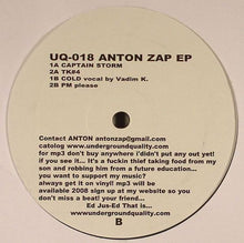 Load image into Gallery viewer, Anton Zap : Anton Zap EP (12", EP)