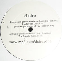 Load image into Gallery viewer, D-sire (4) : Simon Says Get On The Dance Floor (12", Promo, W/Lbl)