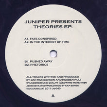 Load image into Gallery viewer, Juniper : Theories EP. (12", EP, Mul)