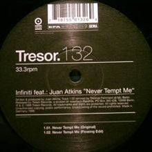 Load image into Gallery viewer, Infiniti Feat.: Juan Atkins : Never Tempt Me (2x12")