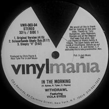 Load image into Gallery viewer, Withdrawl Featuring Viola Sykes : In The Morning (12")