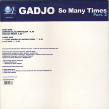 Load image into Gallery viewer, Gadjo : So Many Times (Part 2) (12")