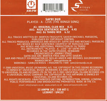 Load image into Gallery viewer, Safri Duo : Played - A - Live (The Bongo Song) (12", Single)