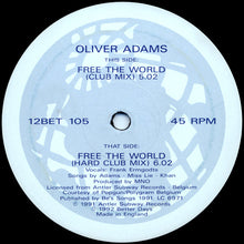 Load image into Gallery viewer, Oliver Adams : Free The World (12")