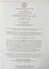 Load image into Gallery viewer, Prophets Of Da City : Never Again (12", Promo)