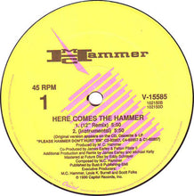 Load image into Gallery viewer, MC Hammer : Here Comes The Hammer (12", Single)