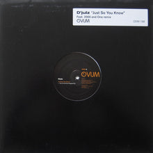 Load image into Gallery viewer, D'julz : Just So You Know (12")
