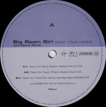 Load image into Gallery viewer, Big Room Girl Feat. Darryl Pandy : Raise Your Hands (12", Single)