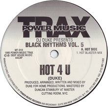 Load image into Gallery viewer, DJ Duke Presents Black Rhythms : Hot 4 U (The Hot Mixes) (12")