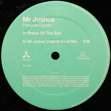 Load image into Gallery viewer, Mr Joshua* Presents Espiritu : In Praise Of The Sun (12")