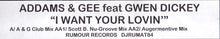 Load image into Gallery viewer, Addams & Gee : I Want Your Lovin' (12", Promo)