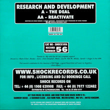 Load image into Gallery viewer, Research And Development : The Deal / Reactivate (12")