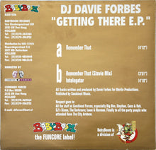 Load image into Gallery viewer, Davie Forbes : Getting There E.P. (12", EP)