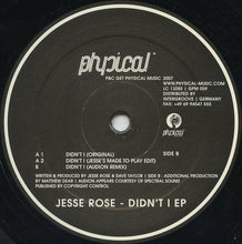 Load image into Gallery viewer, Jesse Rose : Didn't I EP (12", EP)