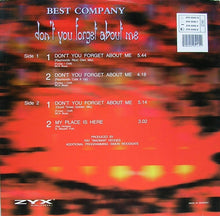Load image into Gallery viewer, Best Company (2) : Don't You Forget About Me (12")