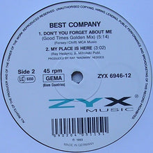 Load image into Gallery viewer, Best Company (2) : Don't You Forget About Me (12")