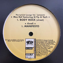 Load image into Gallery viewer, Mos Def Featuring Q-Tip & Tash : The Lyricist Lounge Vol.1 Presents: Body Rock (12", Single)