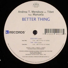 Load image into Gallery viewer, Andrea T. Mendoza vs. Tibet Feat. Manuela (2) : Better Thing (12")