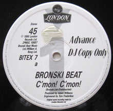 Load image into Gallery viewer, Bronski Beat : C'mon! C'mon! (12", Single, Promo)