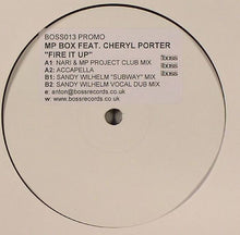 Load image into Gallery viewer, MP Box Feat. Cheryl Porter : Fire It Up (12", Promo, W/Lbl, Sti)