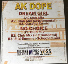 Load image into Gallery viewer, AK Dope Featuring Charlie Edwards : Dream Girl (12", W/Lbl, Sti)