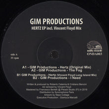 Load image into Gallery viewer, GIM Productions* : Hertz EP (12", EP)