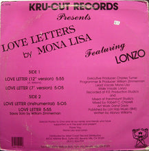 Load image into Gallery viewer, Mona Lisa* Featuring Lonzo : Love Letter (12")