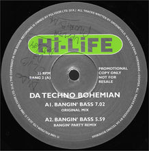 Load image into Gallery viewer, Da Techno Bohemian : Bangin' Bass (2x12", Promo)