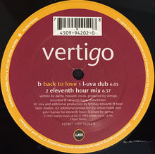 Load image into Gallery viewer, Vertigo (5) : Back To Love (12")