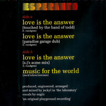 Load image into Gallery viewer, Esperanto (12) : Love Is The Answer (12")