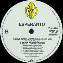 Load image into Gallery viewer, Esperanto (12) : Love Is The Answer (12")