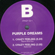 Load image into Gallery viewer, Purple Dreams : Crazy Feeling (12", Promo)