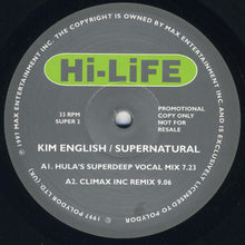 Load image into Gallery viewer, Kim English : Supernatural (12", Promo)