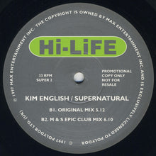 Load image into Gallery viewer, Kim English : Supernatural (12", Promo)