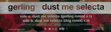 Load image into Gallery viewer, Gerling : Dust Me Selecta (12", Promo)