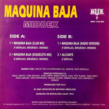 Load image into Gallery viewer, Middex : Maquina Baja (12", Maxi)
