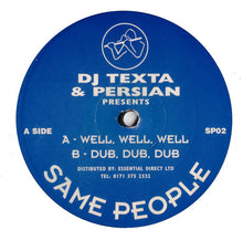 Load image into Gallery viewer, DJ Texta & Persian : Well, Well, Well / Dub, Dub, Dub (12")