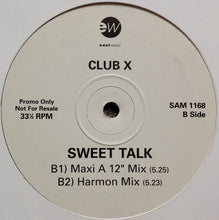 Load image into Gallery viewer, Club X (2) : Sweet Talk (12", Promo)