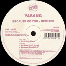 Load image into Gallery viewer, Yasang : Because Of You (Remixes) (12")